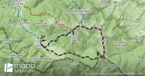 Trasa Przez Tarnica Mapa Turystyczna Pl