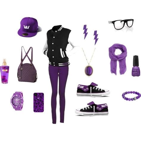 Purple ♥ Swag Outfits For Girls Nerdy Outfits Cool Girl Outfits