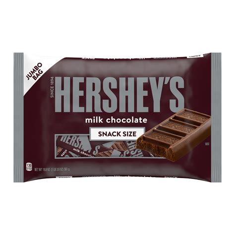 Hersheys Milk Chocolate Candy 198 Oz Bag 12 Pieces