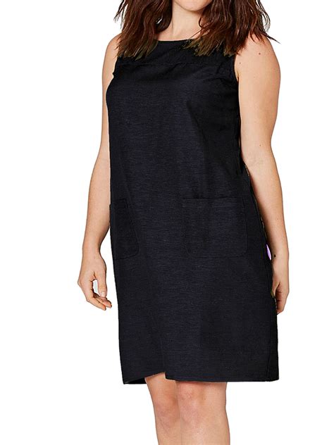 Capsule Capsule Black Linen Blend Sleeveless Shift Dress Plus