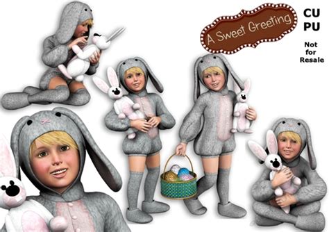 Young Blonde Girl In Grey Bunny Suit Cup95862080573 Craftsuprint
