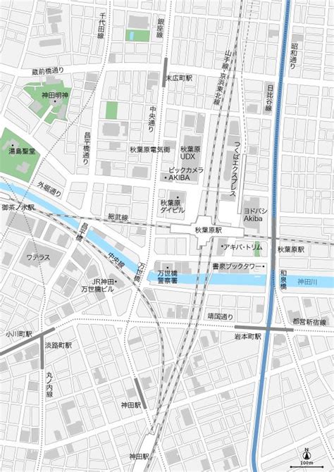 東京 秋葉原 マップ Pdfデータ 地図素材をダウンロードにて販売するお店｜今八商店