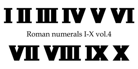 Roman Numeral Fonts