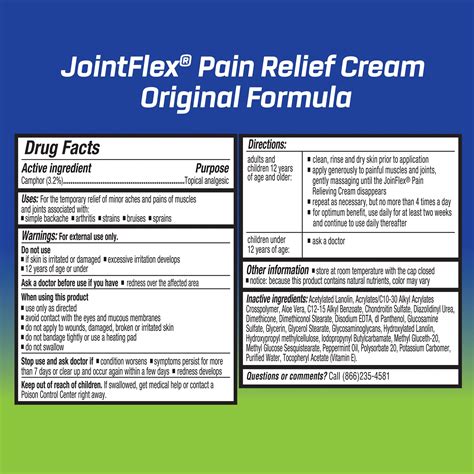 Jointflex Pain Relief Cream For Joint And Arthritis Pain 4 Ounce Tube
