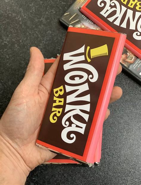 Willy Wonka 100g Chocolate Bar Large T Novelty Golden Etsy