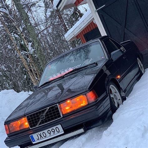 Black Volvo 740 In Snow Dream Cars