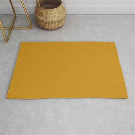 Golden Yellow Pantone 15 0953 Tcx Rug By One Stop Shop Society6