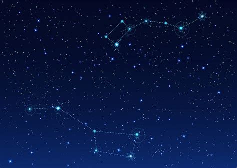 Premium Vector The Great Bear Constellation Star Background With Big