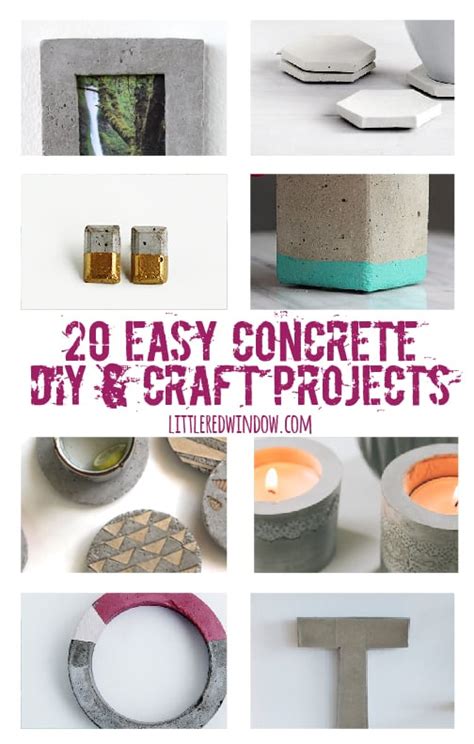 20 Easy Concrete Diy And Craft Projects Little Red Window