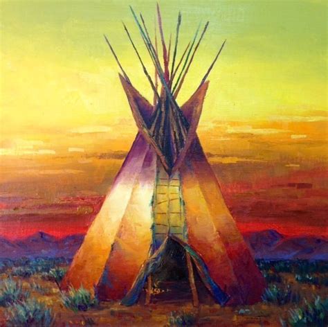 Southwest Native American Artist Teepee Dusk Colt