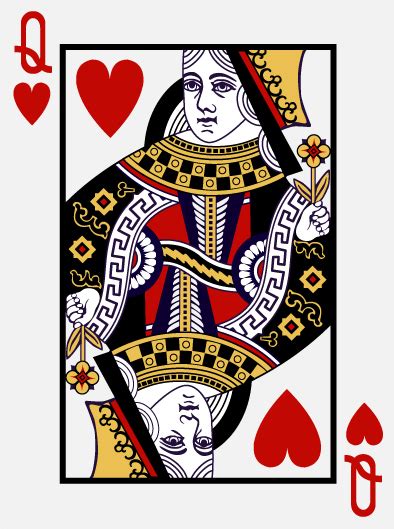 Queen Of Hearts Playing Card Designs Clipart Best