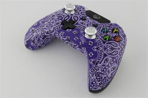 Purple Bandana Xbox One Controller With Silver Sticks 7 Morbidstix