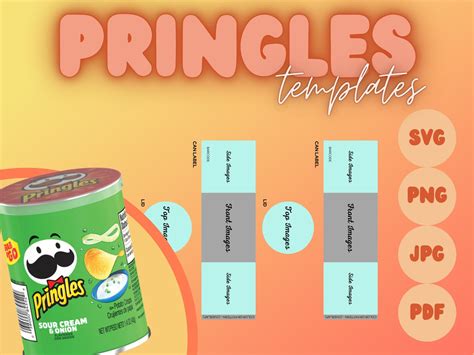 Mini Pringles Can Wrapper Label Template Instant Digital Etsy Finland