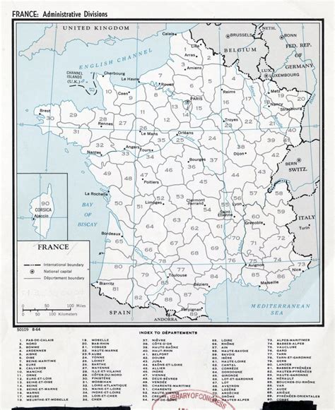 Large Detailed Administrative Divisions Map Of France