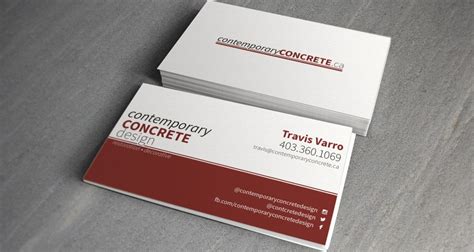 Contemporary Concrete Design Business Cards • Grizzly Media