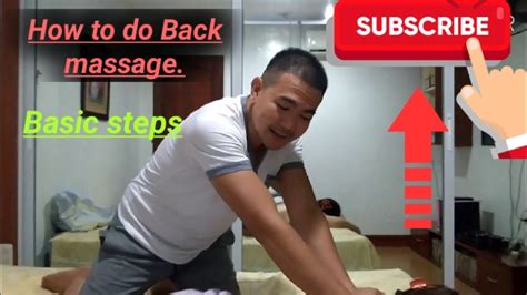 How To Do Back Massage Basics Tagalog Youtube