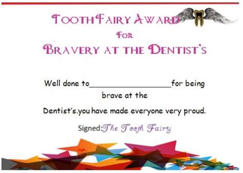 20 Free Tooth Fairy Certificates In Stunning Printable Word Docs