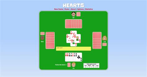 Classic hearts card game with computer opponents. Play the classic card game Hearts online for free. in 2020 | Classic card, Classic card games ...