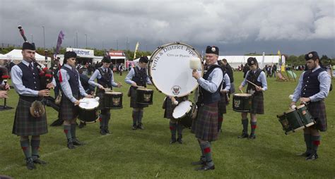 Thousands Of Pipers Descend Upon Paisley For British Pipe Band