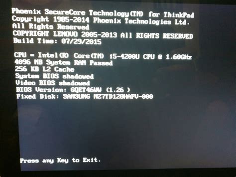 Boot Lenovo Beeps Once And Shows An Error Screen At