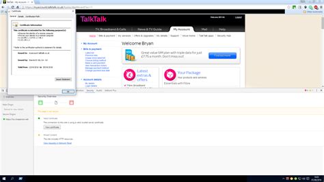myaccount login displays select a certificate me talktalk help and support