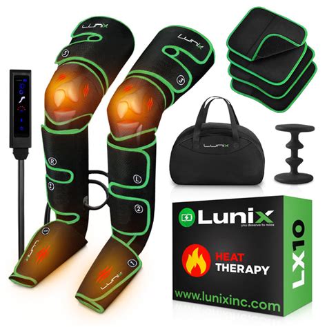 Lunix Lx10 Full Leg Compression Massager Green Lunixinc