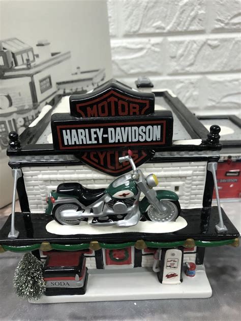 Department 56 Harley Davidson Motorcycle Shop 54886 The Original Snow