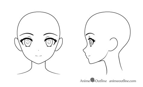 How To Draw An Anime Girls Head And Face Animeoutline