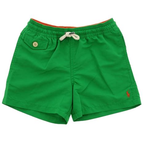 Polo Ralph Lauren Toddler Outlet Swimsuit For Boys Green Polo