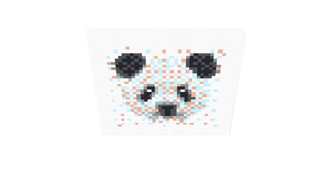Cool Panda Pixel Art Canvas Print Zazzle