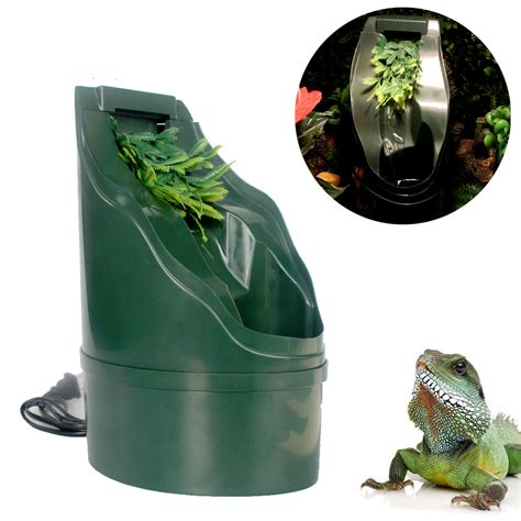 Reptile Water Drinking Fountain Automatic Feeding Drinker Filter Lizard