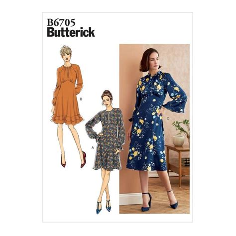 Butterick Pattern B6705 Misses Dress 6 14