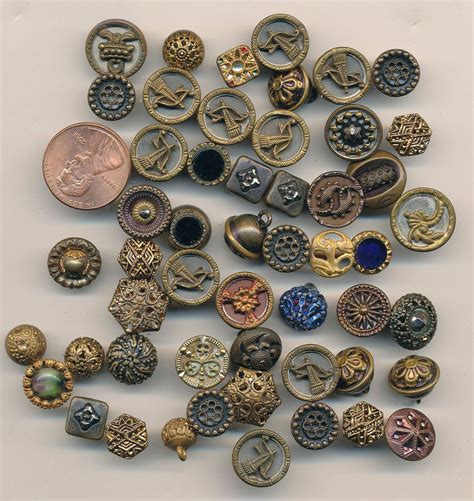 Craft Supplies And Tools Antique Brass Button Antique Cut Steel Button