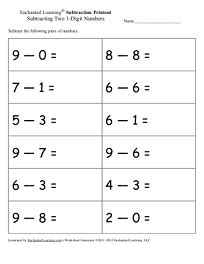 Subtraction worksheets