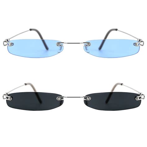 Buy Slocyclub Vintage Rectangle Skinny Sunglasses For Women Men Retro Small Thin Sunglasses