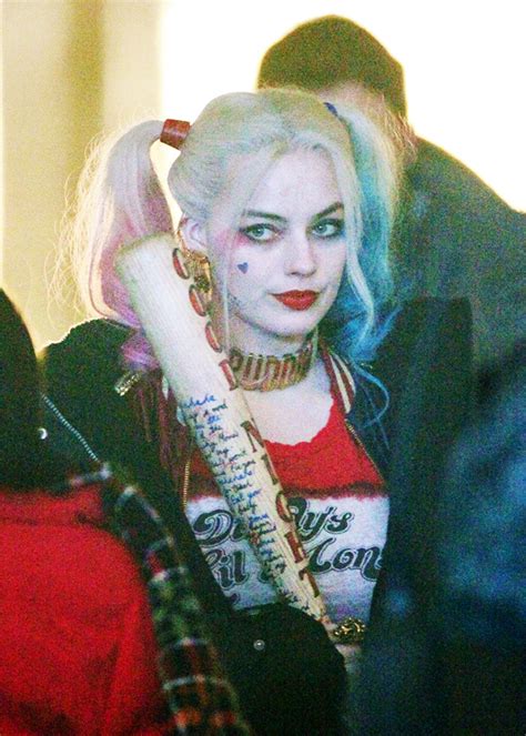 Margot Robbie As Harley Quinn On Set Of “suicide Squad” Margot Robbie