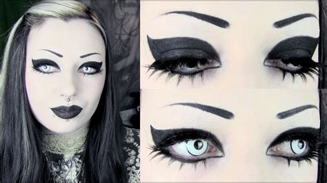 Simple And Striking Goth Makeup Tutorial Toxic Tears Youtube