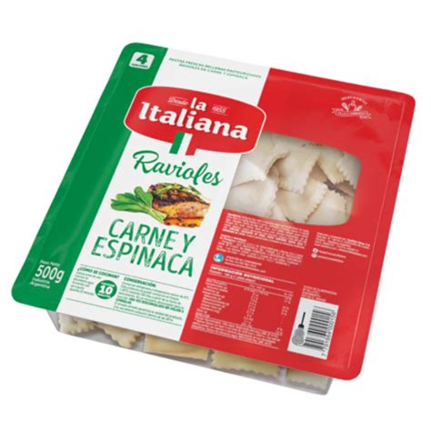Ravioles La Italiana Carne Y Espinaca G