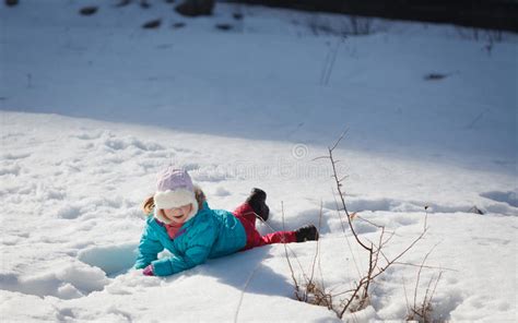 Baby In Snow Stock Photo Image Of Childhood Child Playing 87341458