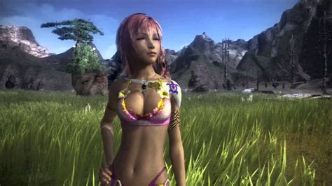 Ps Final Fantasy Xiii Serah Beachwear Dlc Video Wallpaper