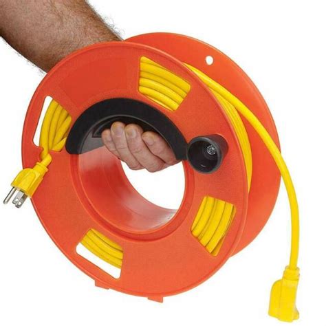 Extension Cord Reel Wheel With Center Spin Handle 100 Feet Ebay