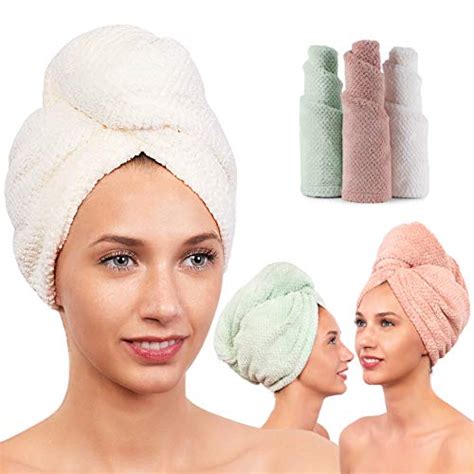 Microfiber Hair Towel Wrap For Women Quick Drying Turban For Curly
