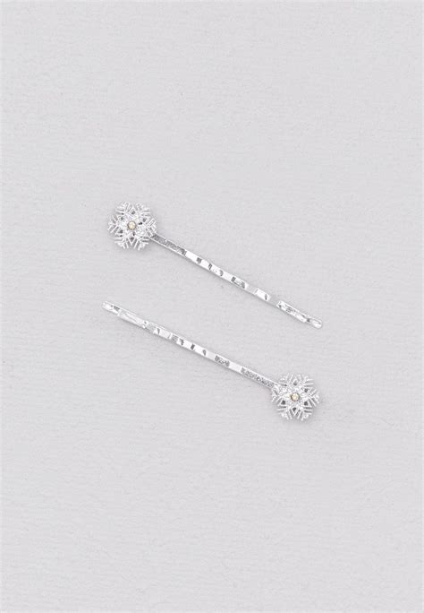 Shimmering Snowflake With Crystal Aurora Borealis Stone Gently Settles Amidst This Bobby Pin