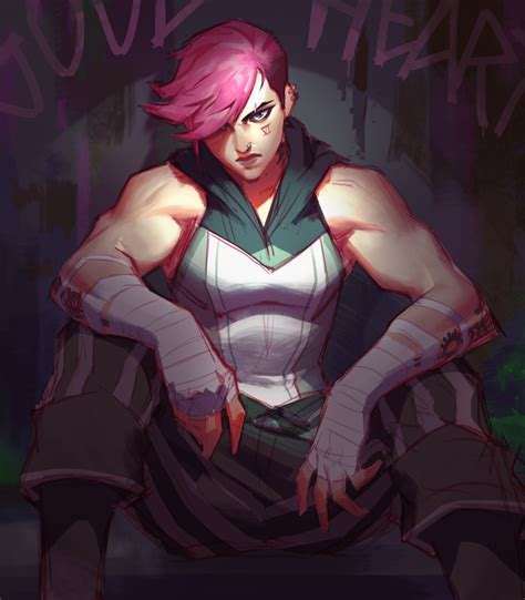 The Big Imageboard Tbib 1girl Absurdres Arcane League Of Legends Background Text Bare Arms