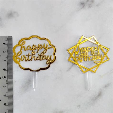 Jual 1pc Topper Happy Birthday Topper Mini Topper Cupcake Topper Kue