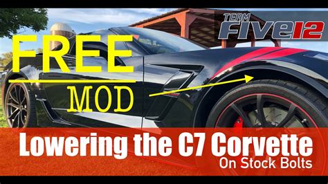 Lower Your C7 Corvette For Free Lowering Bolts Diy Youtube