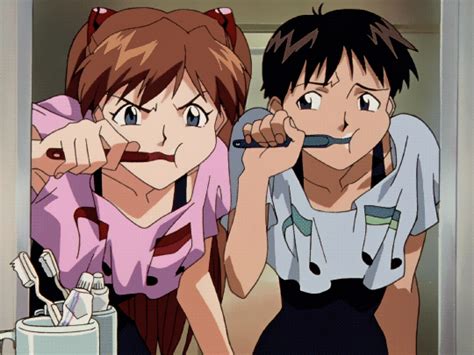 Neon Genesis Evangelion Asuka And Shinji
