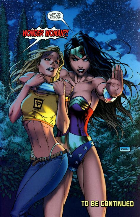Power Girl And Wonder Woman Kiss
