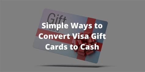 Visa gift card to cash. 7 Simple Ways to Convert Visa Gift Cards to Cash | Crafty Dollar
