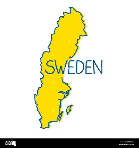 Esquema De Suecia Mapa Ilustración Vectorial Imagen Vector De Stock Alamy